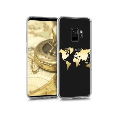 kwmobile Кейс с дизайн прозрачни за Samsung Galaxy S9 - златист