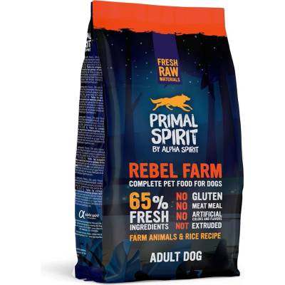 Primal Spirit Dog 65% Rebel Farm kuře ryby 1 kg