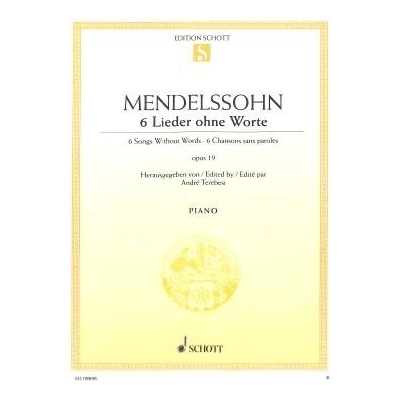 6 piesní bez slov op. 19 noty pre klavír od Felix Mendelssohn Bartholdy