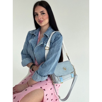 Laura Biaggi Crossbody kabelka s dvoma ramienkami DX-F287-l.blue