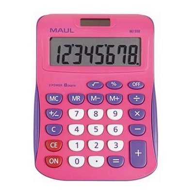 MAUL Настолен калкулатор с 8 цифри, maul "mj 550", розово-лилав 7263422 (7263422)