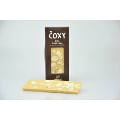 ČOXY biela čokoláda s mandľovými lupienkami a xylitolom, Natural, 50 g