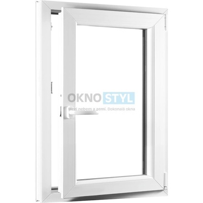 OKNOSTYL.cz jednokřídlé sklepní okno plastové 600 x 900 cm OLIMPIA 60 AD , pravé
