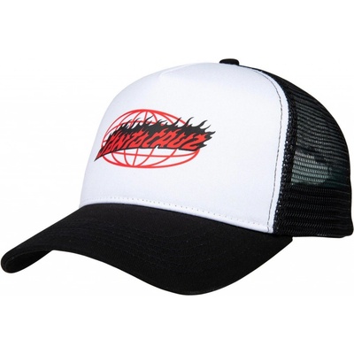 SANTA CRUZ Global Flame Oval White/Black WHITE BLACK