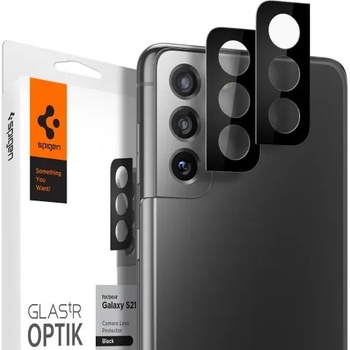 Samsung Стъклен протектор за камера Spigen Optik Camera Lens за Samsung S21 Plus, черен, 2бр