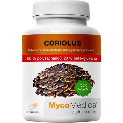 MycoMedica Coriolus 50% vysoká koncentrácia 90 kapsúl 500mg extraktu
