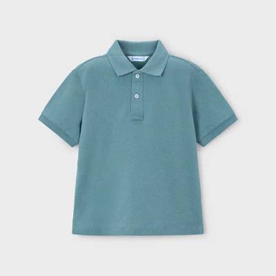 MAYORAL Поло тениска къс ръкав памук basic Синьозелен цвят за мини момче Mayoral
