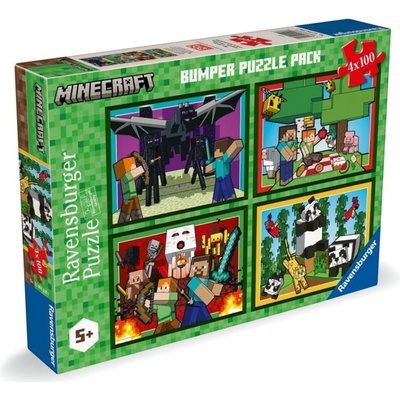 RAVENSBURGER Minecraft 4x100 dílků