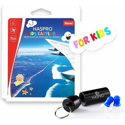 Haspro Travel Airplane špunty do uší na cestování pro děti, 1 pár / 2 ks