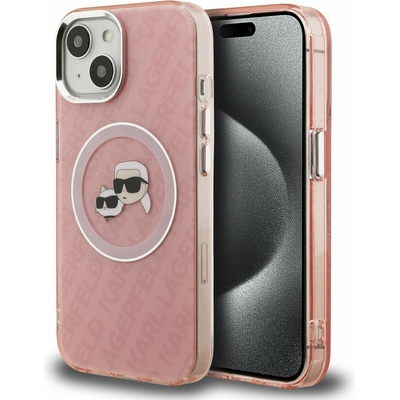 KARL LAGERFELD IML K&CH Heads Repeated Logo MagSafe Заден Калъф за iPhone 15 Pink Karl Lagerfeld | Lilav | ЖЕНИ | UNI
