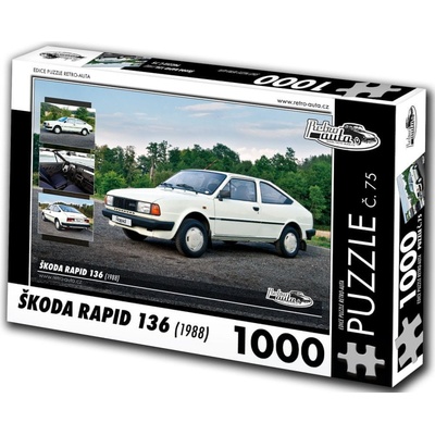 Retro-auta č. 75 Škoda RAPID 136 1988 1000 dielov