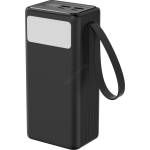 Platinet Power Bank 40000 mAh 65W PD, 2x USB-A, 2x USB-C, LED фен, кабел 1м (PL0608)