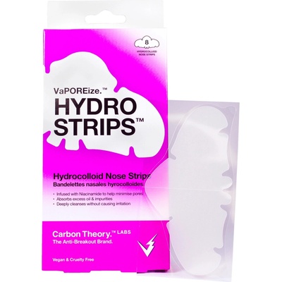 Carbon Theory - VaPOREise Hydro Strips - Náplasti na nos proti čiernym bodkám - 8 ks