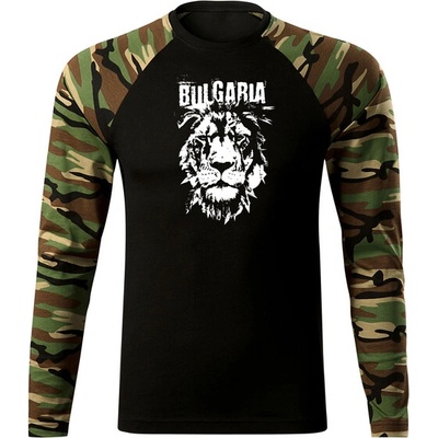 DRAGOWA FIT-T Тениска с дълъг ръкав български лъв, woodland (37128)