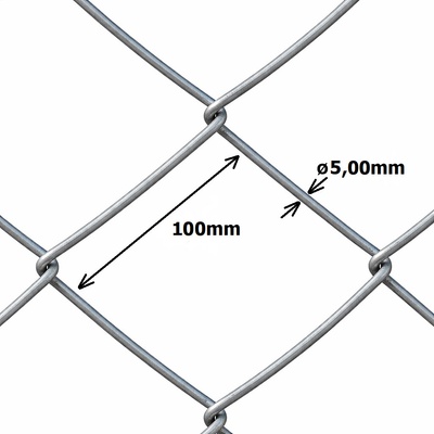 Pletivo oborové, výška 250 cm, oko 100x100 mm, drôt 5,0 mm, pozinkovaný drôt, dĺžka 10 m