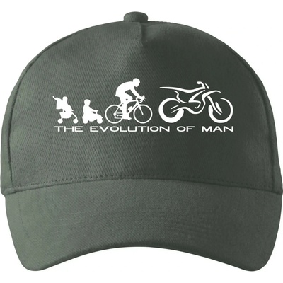 Evolution of man Enduro so zahnutým šiltom a mosaznou sponou Tm. bridlica šedozelená