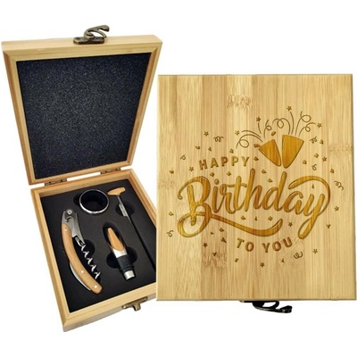 Sablio Dárková sada na víno Happy birthday to you 2: 147×168×49 mm