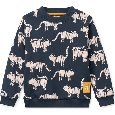 LIEWOOD Детски пуловер LIEWOOD Kid's Ridley Printed Sweatshirt Jumper - Tiger / Classic Navy - размер 134/140 (EU) (704-6278-0316)
