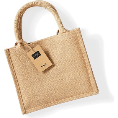Westford Mill Jutová mini dárková taška WM412 Natural 26 x 22 x 14 cm