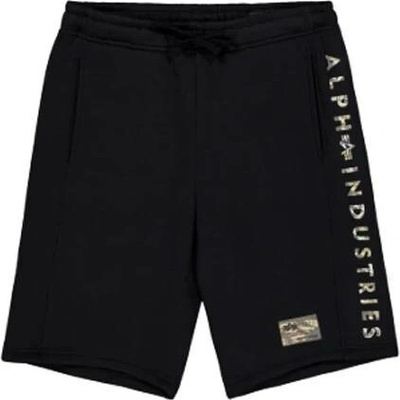 Alpha Industries Teplákové Šortky CAMO JOGGER černé