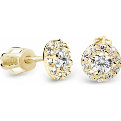 Cutie Diamonds peckové náušnice ze žlutého zlata s brilianty DZ60167-30-00-X-1