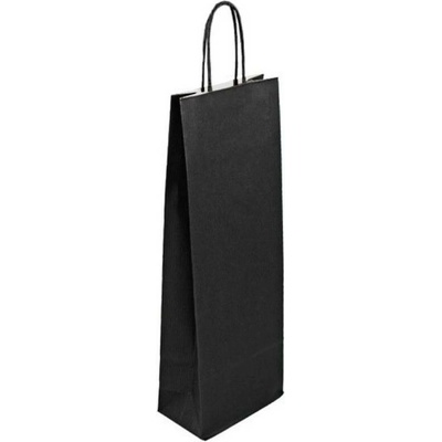 Taška na lahev dárková 80 x 390 x 140 mm černá