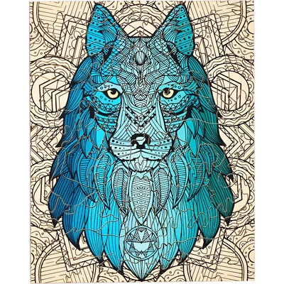 PIECEZZ Дървен пъзел Piecezz, 40 части - Вълк (P1330)