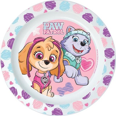 STOR TALÍŘ PLASTOVÝ PAW PATROL, PRŮMĚR 22 CM, RŮŽOVÁ_hamashop