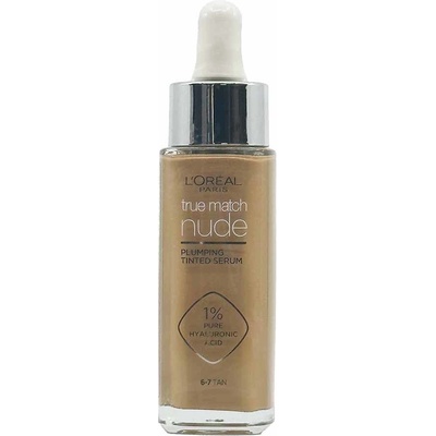 L'Oréal Paris True Match Nude Plumping Tinted Serum sérum pro sjednocení barevného tónu pleti 6-7 Tan 30 ml