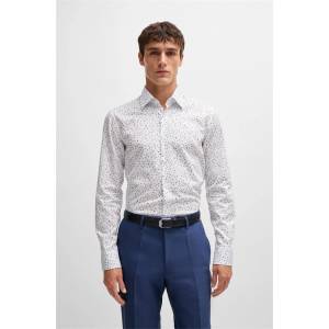 HUGO BOSS H-Hank Kent Slim Fit Shirt - Light Blue