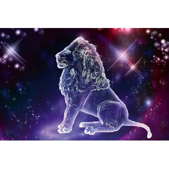 DIMEX ART s. r. o Флизелинов фототапет зодиакален знак - лъв 375 x 250 см