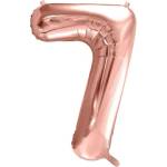 Party Deco Фолиев Балон Цифра, Розово Злато - 86см - 7 (fb1m-7-019r)