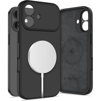 Tech-Protect Силиконов калъф Tech-Protect MagSafe за iPhone 17 - черен (5906302330133)