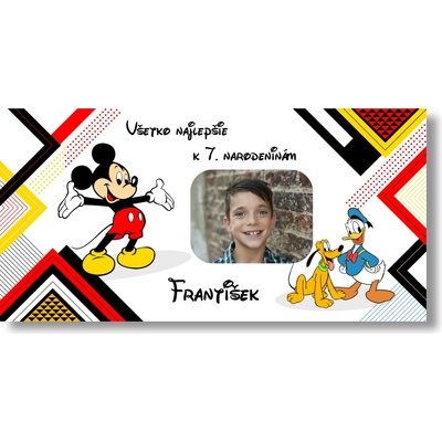Personal Narodeninový banner s fotkou - Mickey Rozmer banner: 130 x 65 cm