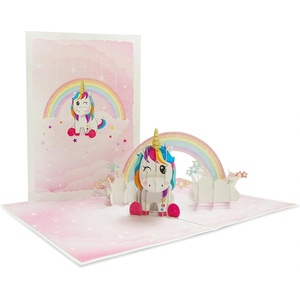 Kiriori Поздравителна картичка Kiriori Pop-up - Еднорог (13501)