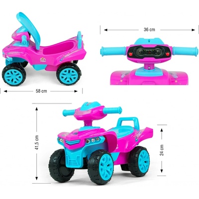 Milly Mally Quad Monster růžové