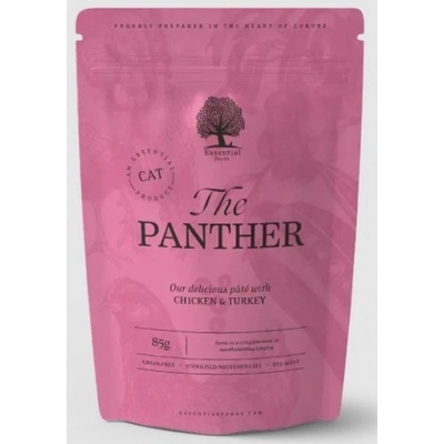Essential Food The Panther - пауч, храна за кастрирани котки с пилешки филенца и пуешко 85 гр - 5231