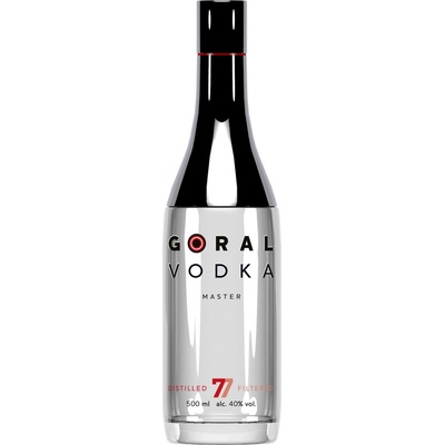 Goral Vodka MASTER 40% 0,5 l (čistá fľaša)