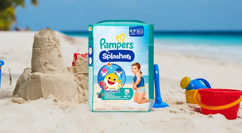 Plienkové nohavičky Pampers Splashers Baby Shark Plienkové nohavičky Pampers Splashers Baby Shark