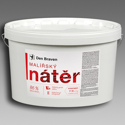 Den Braven Maliarsky náter biela, vedro 28 kg, belosť min. 90% MgO