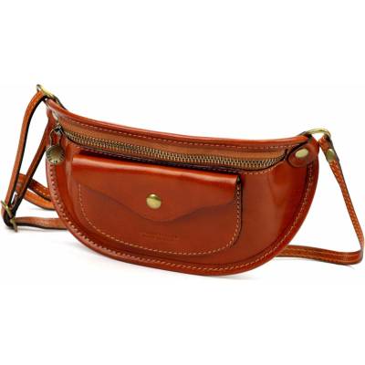Dámska kožená crossbody kabelka Camel na telefón Florence 79