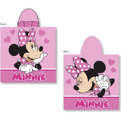 Faro Plážové pončo Minnie srdíčka 55x55 cm