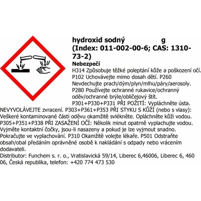 Hydroxid sodný čistič odpadů 2 x 1 kg