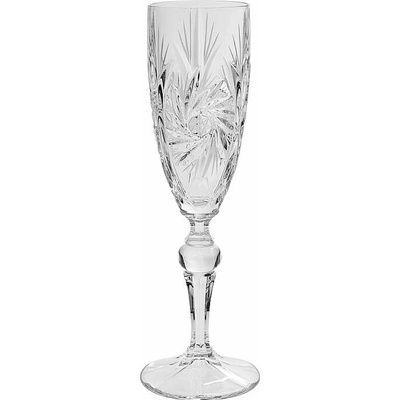 Bohemia Jiha brúsené poháre na sekt Pinwheel 6 x 180 ml