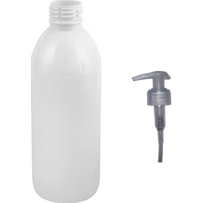 Tera plastová lékovka bílá s transparentní pumpičkou Tera 300 ml