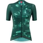 Löffler Дамска фланелка с къс ръкав за колоездене Löffler Women's Bike Jersey Full-Zip Skys Escape Cycling jersey - Forest - размер 38 (EU) (156-2774-0213)