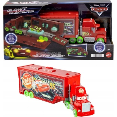 Mattel HPX76 Disney Cars Glow Racers Mack svítící ve tmě