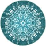 Mila Home Тюркоазен кръгъл килим подходящ за пране и за прахосмукачки роботи ø 120 cm Comfort - Mila Home (HaliYuv-Comfort-5124-120x120)