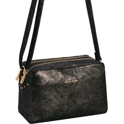 David Jones dvouzipová crossbody kabelka černá