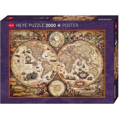Heye Zigic Stará mapa světa 2000 dílků – Zboží Dáma